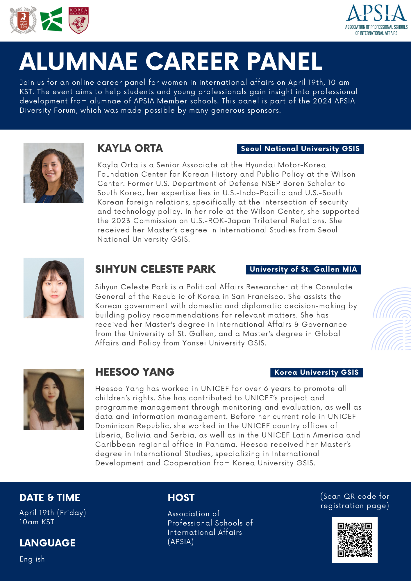 Fourth Annual Korean Alumnae Panel Explores International Affairs Careers